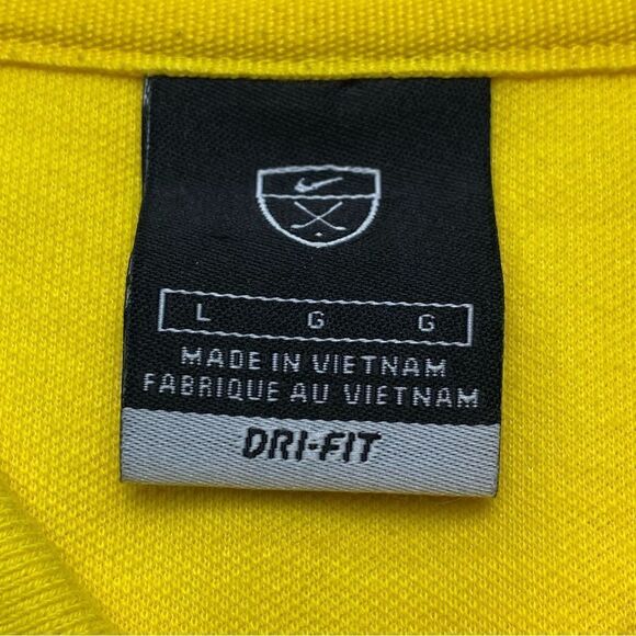 Nike Dri Fit Yellow Polo Shirt Size Large - Picture 3 of 11